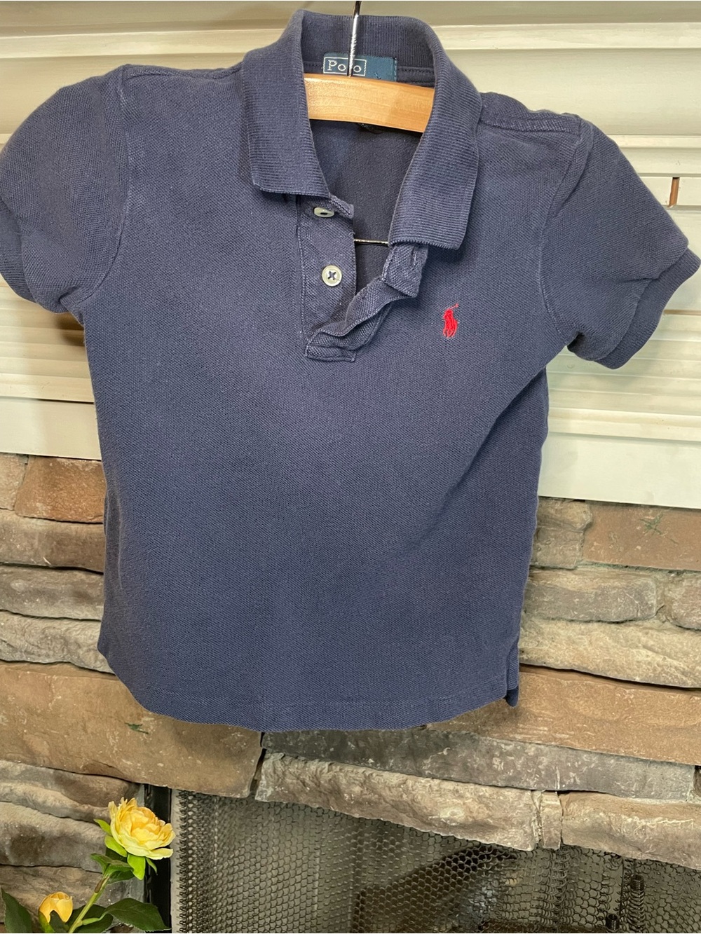 Polo by Ralph Lauren Navy Polo with Red Pony Embroidery